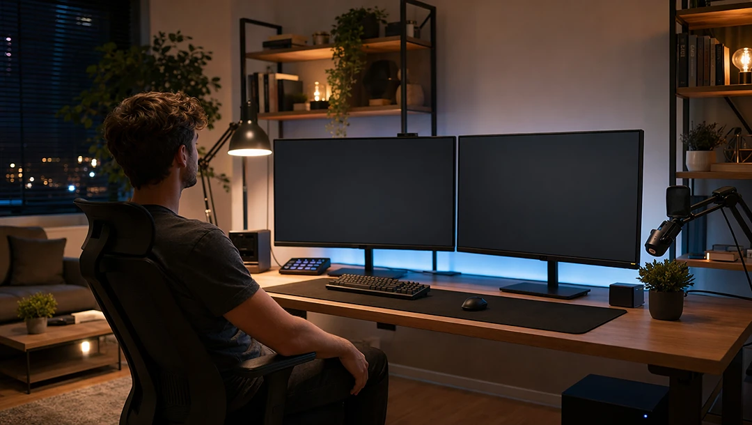Ref. imej 1: Montase ruangan dual-screen