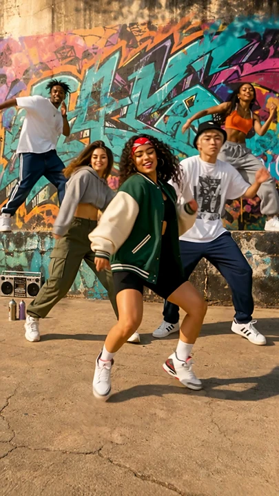 Seedance 2.5 output for Comparação de dança em grupo e sincronia com a batida