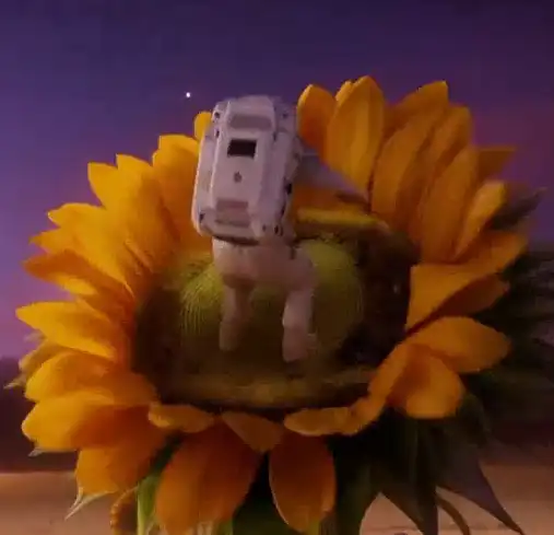 FLUX 3 reference image of astronaut and sunflower scene