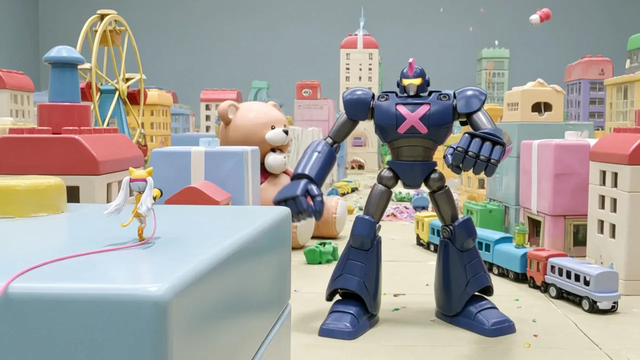 Kling output for Toy Mecha Battle