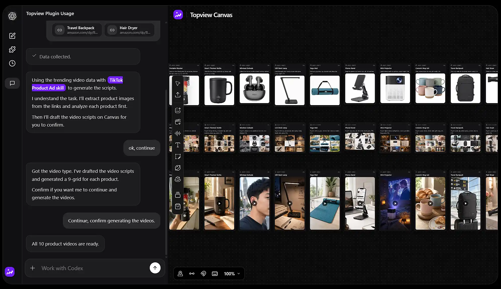 Deixe o AI Agent conduzir o Topview Canvas