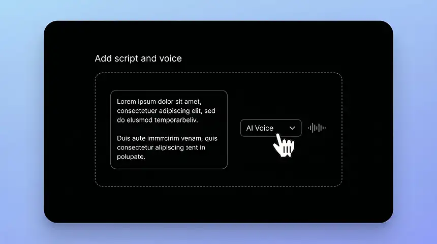 Input Your Script and Choose Voice Style