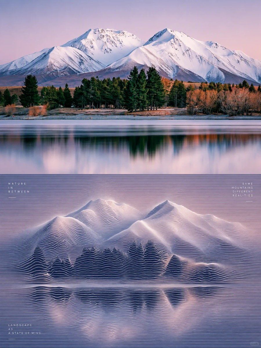 Minimalist Mountain Landscape Series