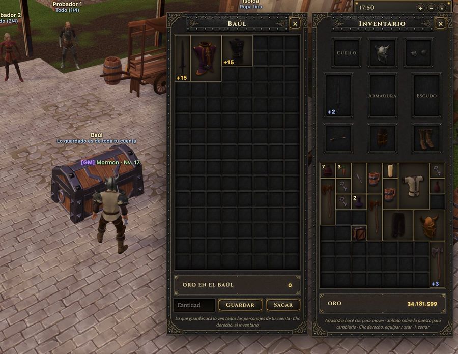 Medieval MMORPG Inventory UI