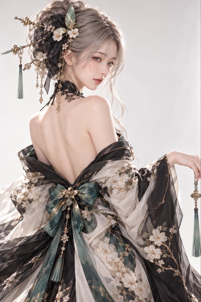 New Chinese Style Backless Dress