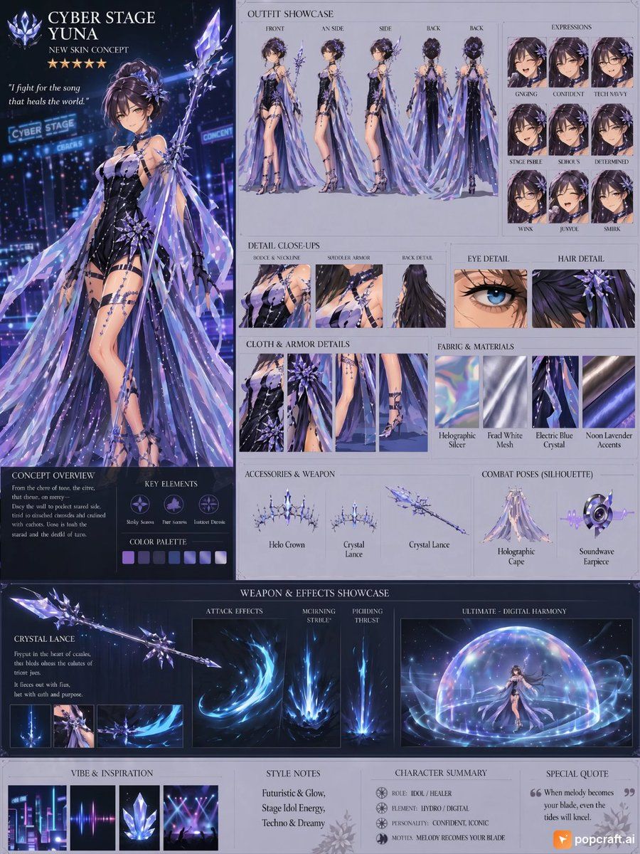 Cyber Stage Character Concept Art