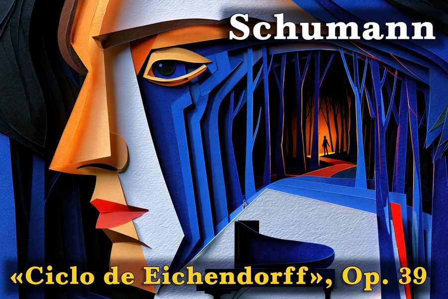 Robert Schumann Paper-cut Portrait