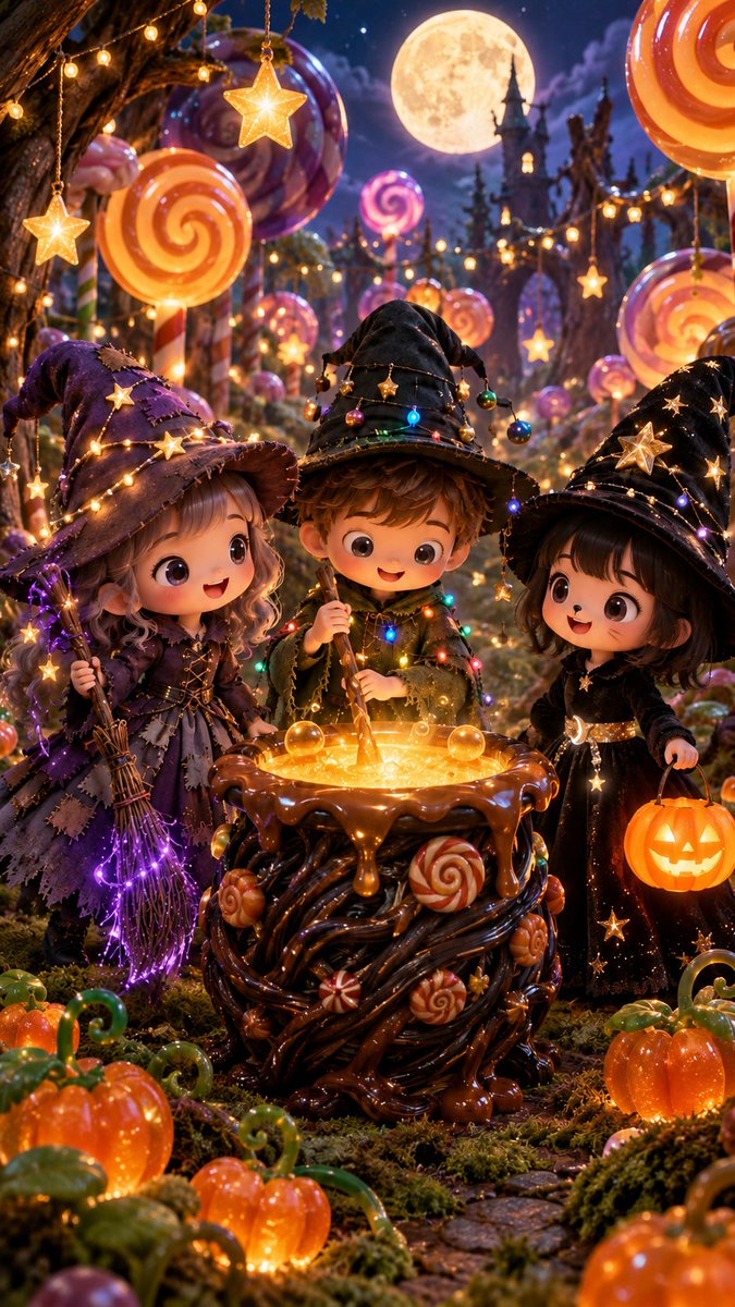 Chibi Witches in Candy Forest