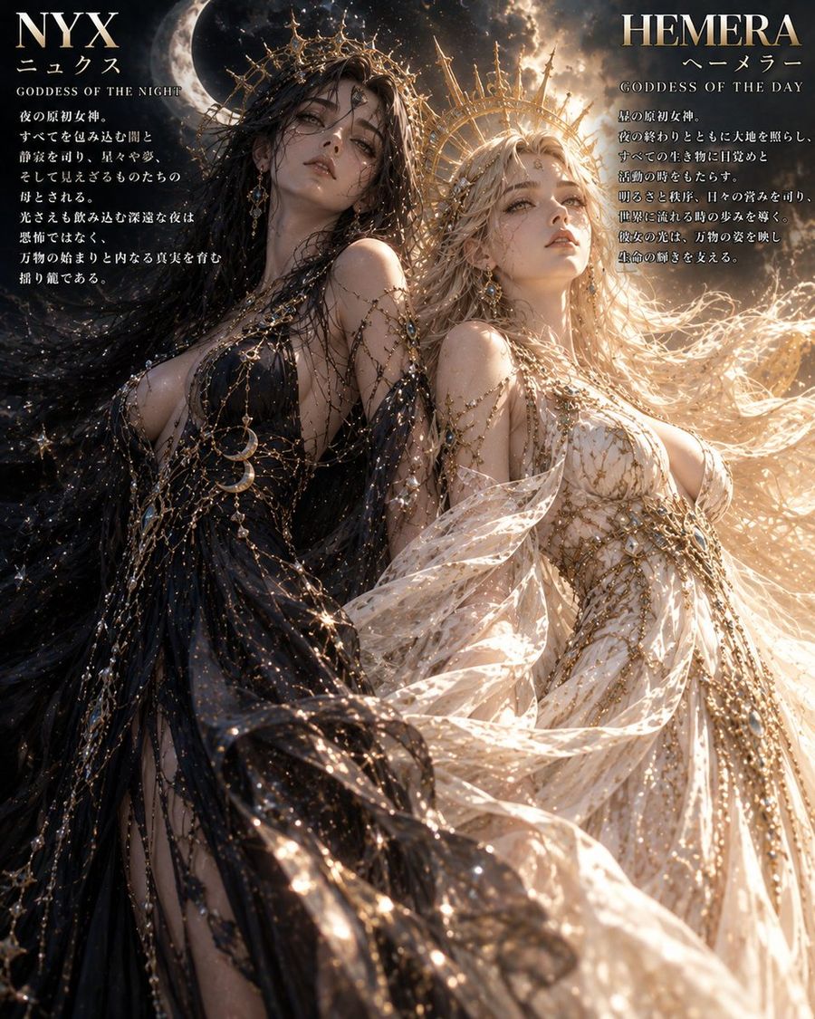 Nyx 与 Hemera：夜与昼