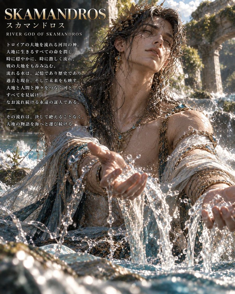 Skamandros River God Poster
