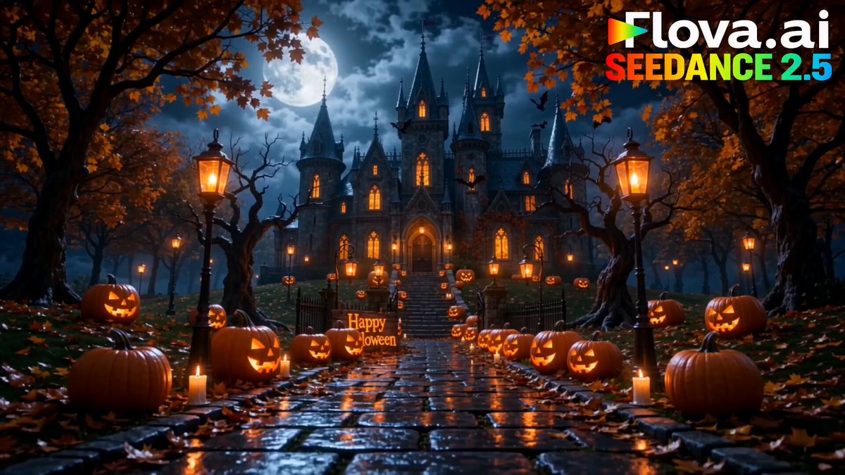 Haunted Castle Halloween Scene