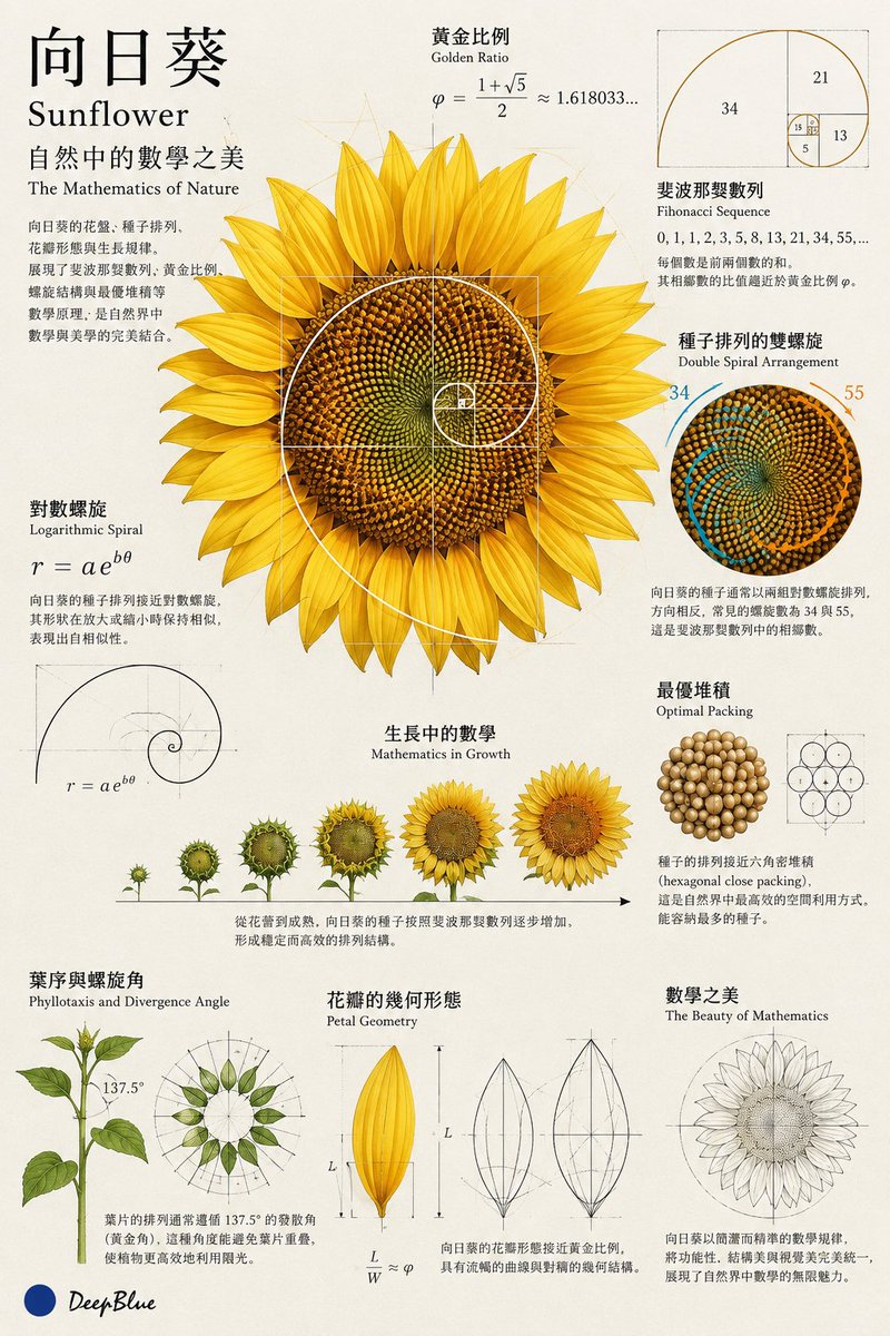 Sunflower Mathematics Infographic