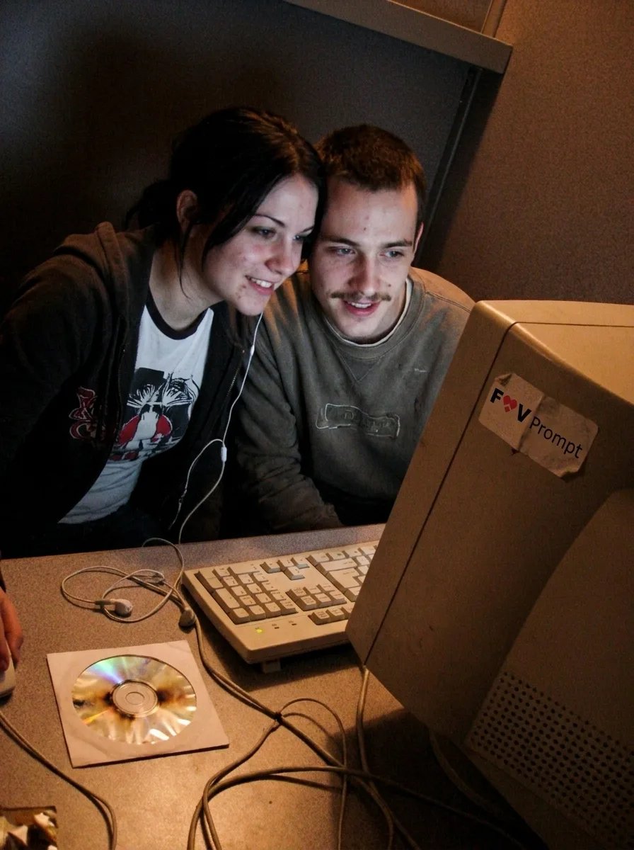 Early 2000s Internet Cafe Webcam Photo