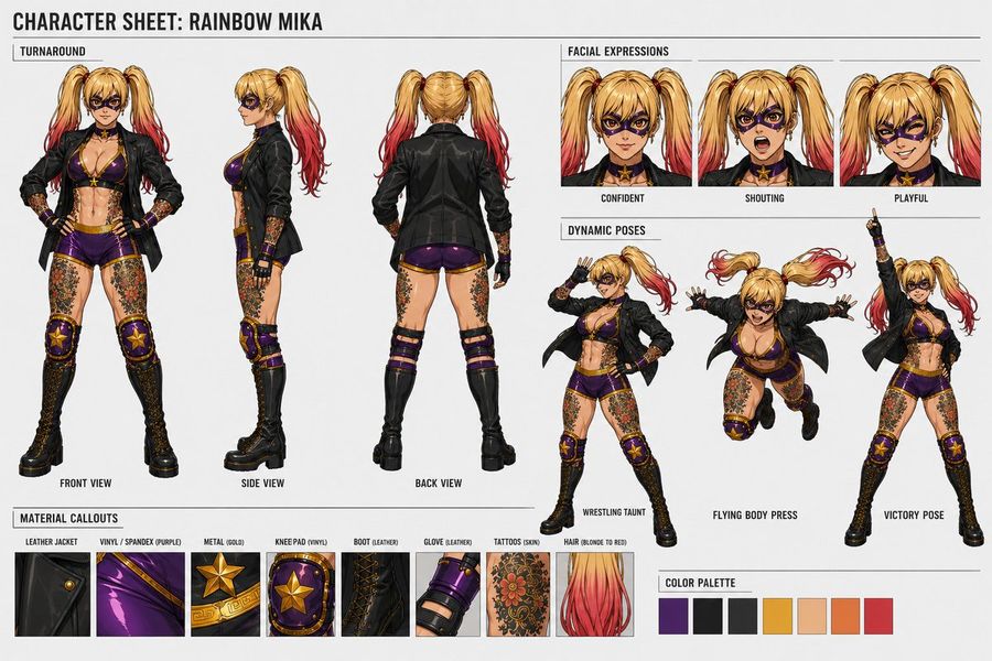 角色参考表：Rainbow Mika