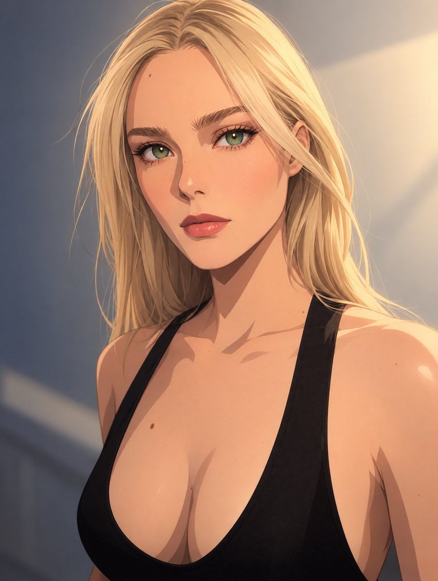 Hyper-realistic Blonde Woman Portrait
