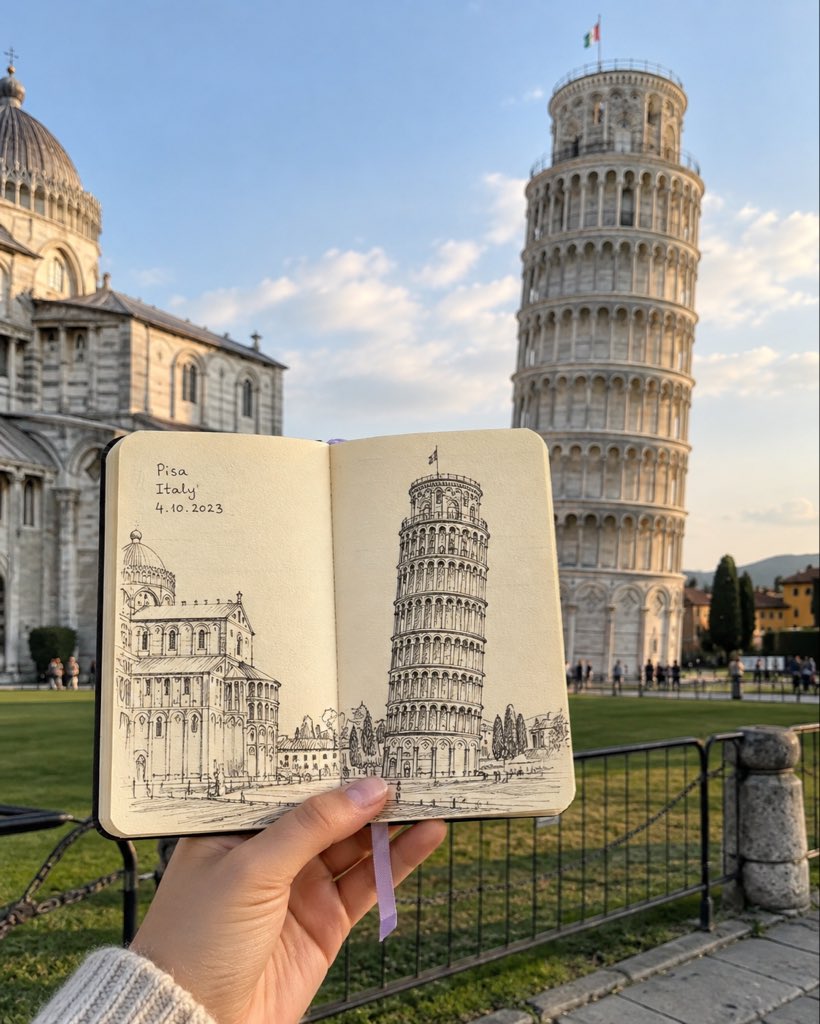 Travel Sketchbook Photo Alignment