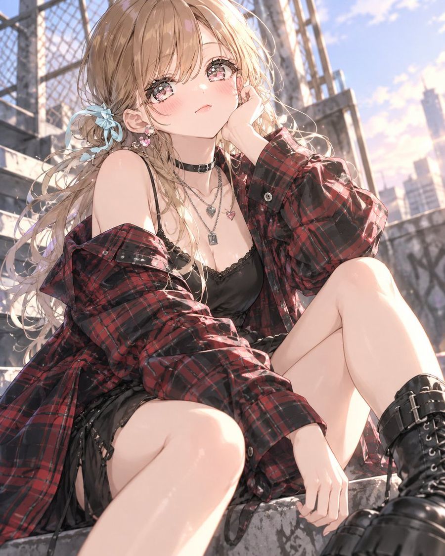 GPT Image 2 Street Style Plaid Outfit