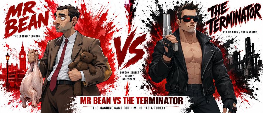 Mr. Bean vs. Terminator Movie Poster