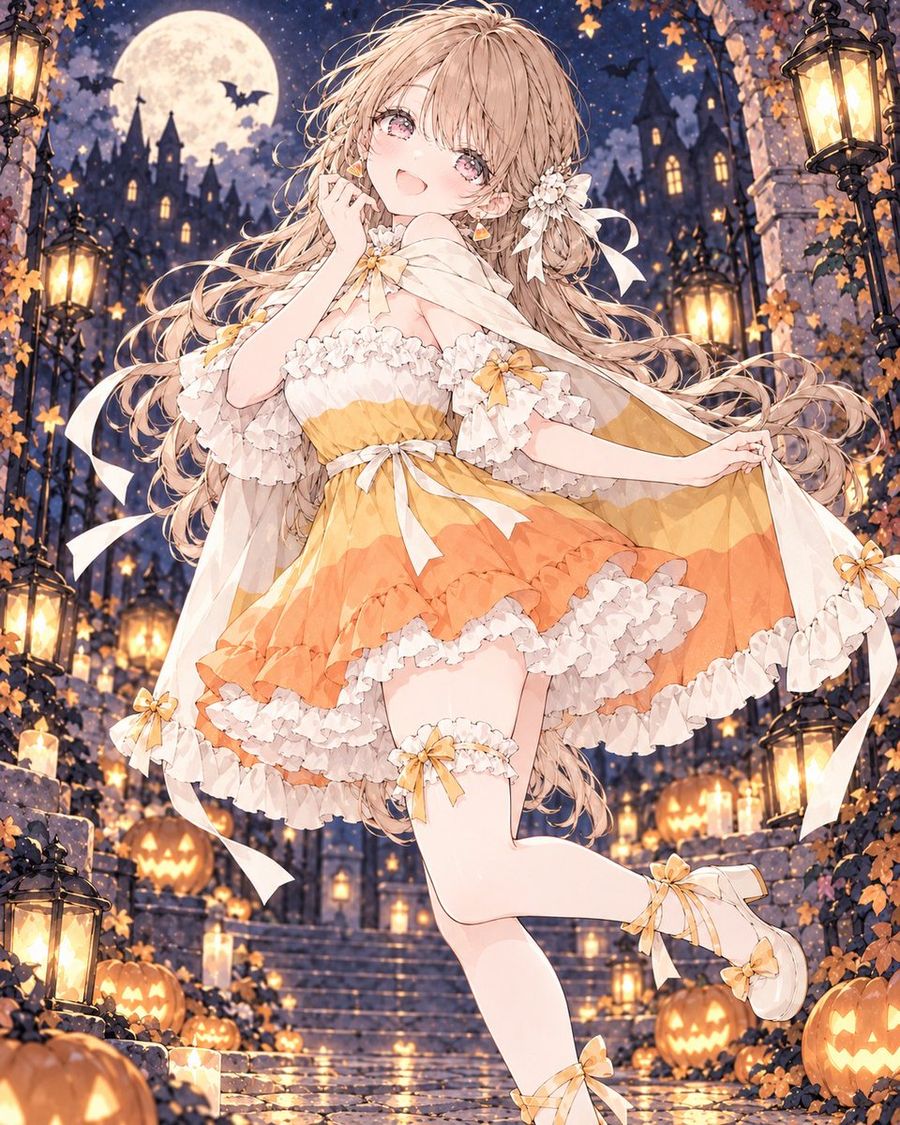 Halloween Candy Corn Dress Girl