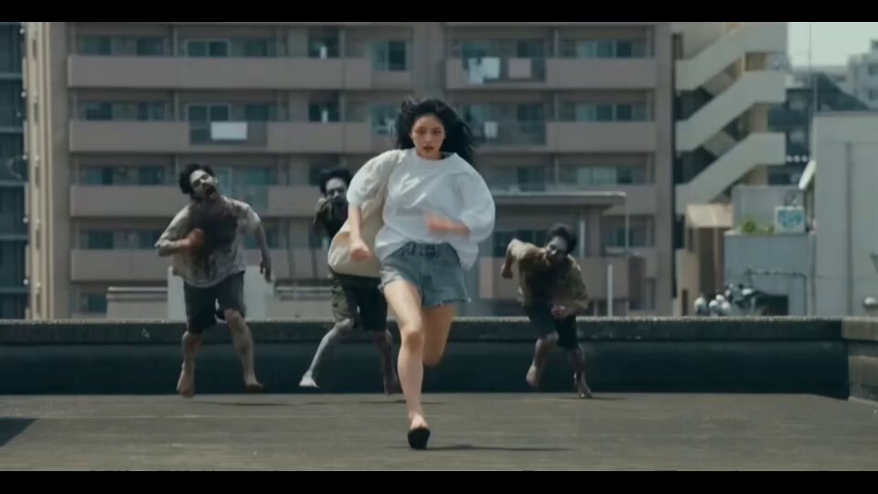 Cinematic Action Girl Fighting Enemies