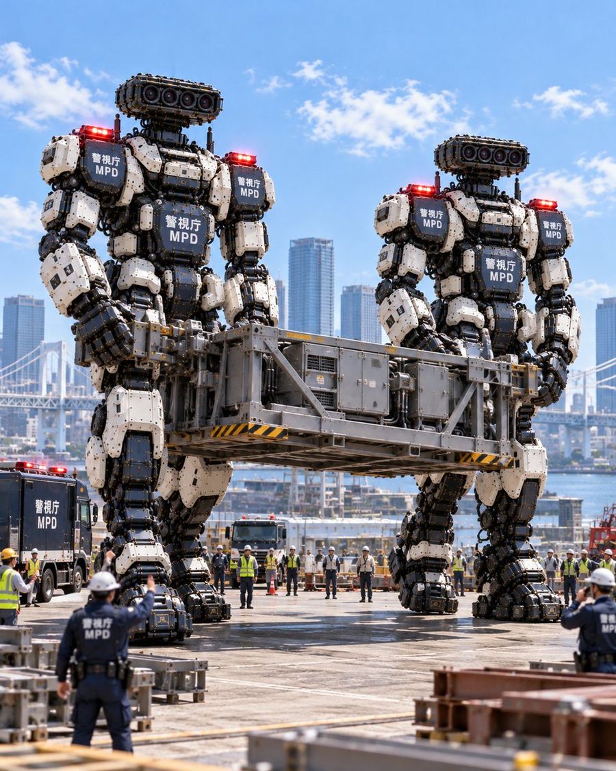 Giant MPD Robots Carrying Heavy Loads