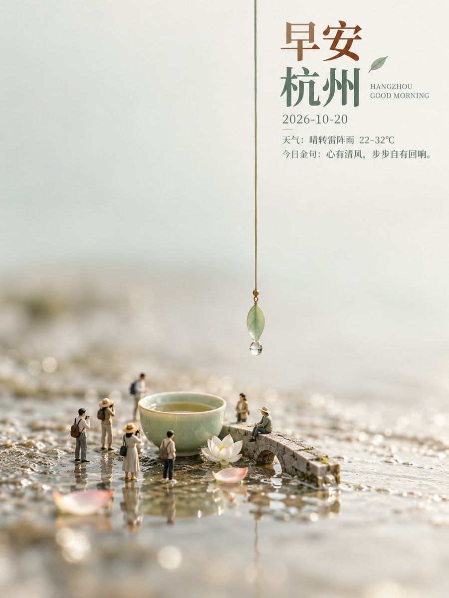 Hangzhou Morning Miniature Tea Scene