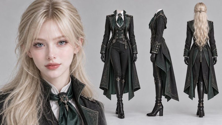 Slytherin Duel Outfit Character Design