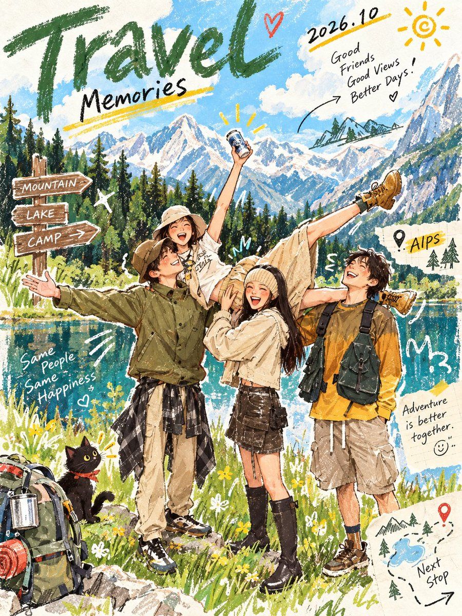 Travel Photo to Hand-Drawn Journal