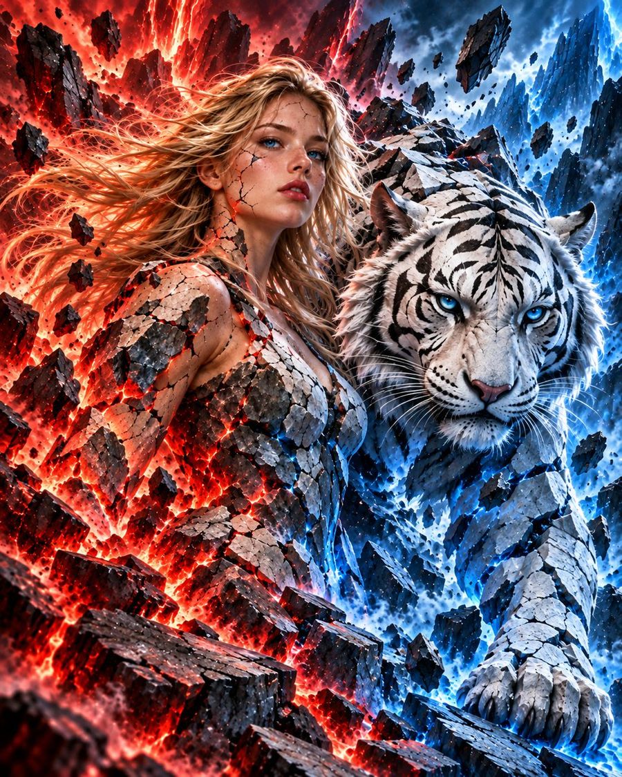Ice and Fire Tectonic Portrait