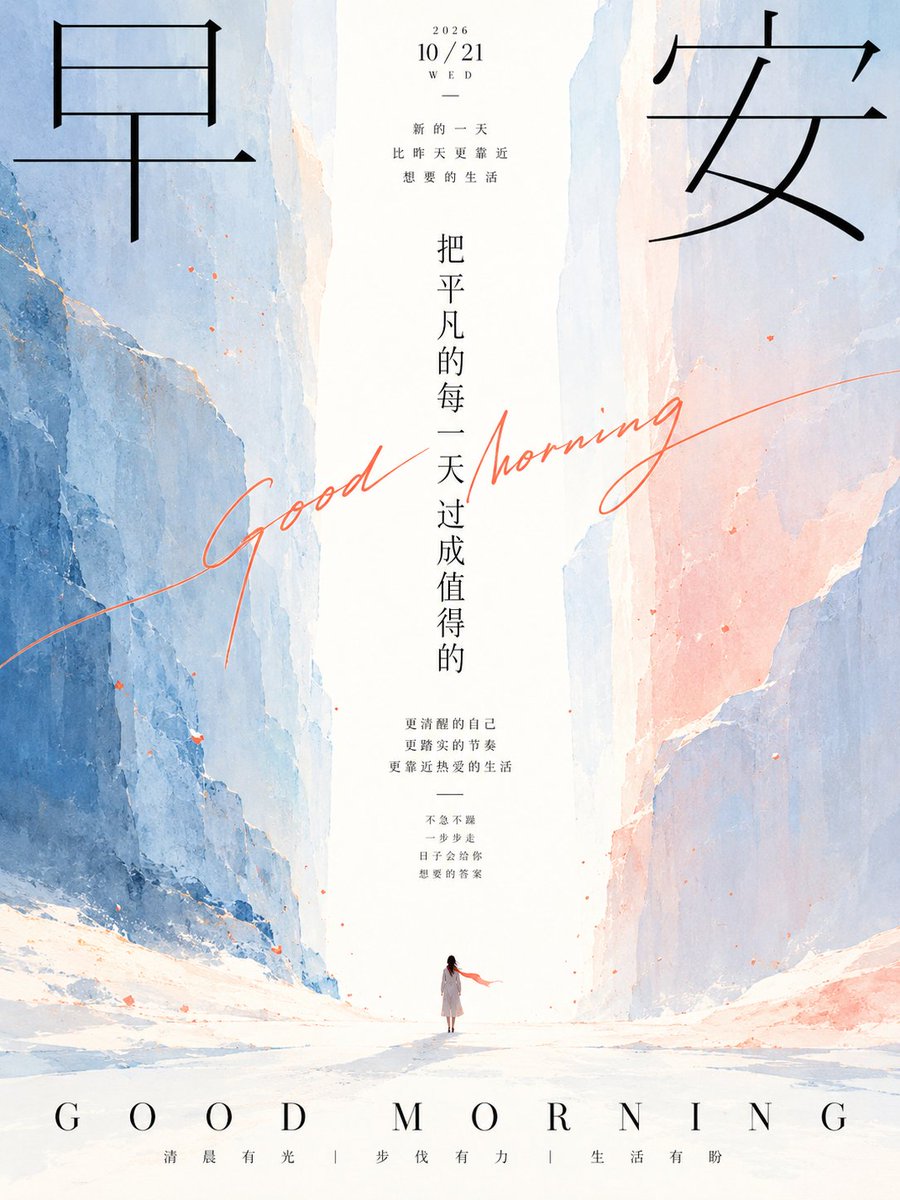 Serene Good Morning Watercolor Poster