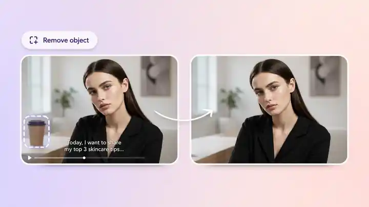 Porte-places vidéo montrant un objet indésirable retiré d'une scène sélectionnée